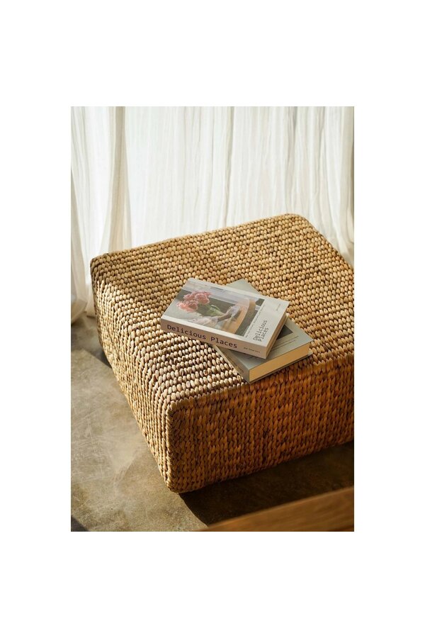 Le Pouf Jacinthe Carré - Naturel - M