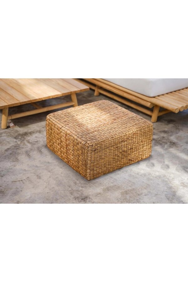 Le Pouf Jacinthe Carré - Naturel - M