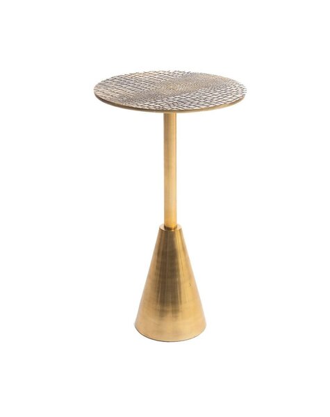 Bazar Bizar Living De Croco Bijzettafel - Messing