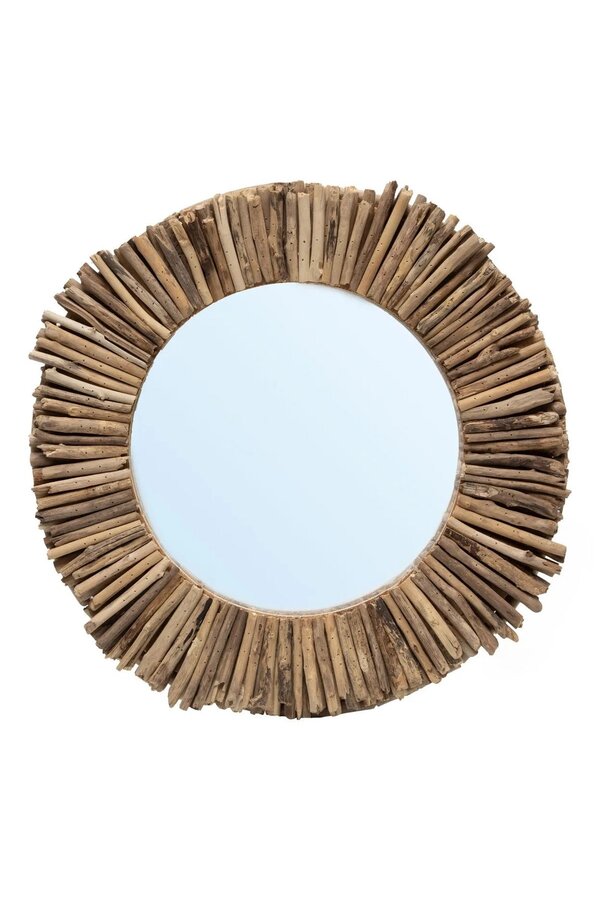 De Driftwood Halo Spiegel - Naturel - M