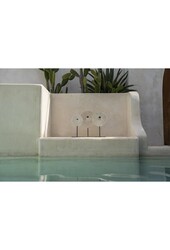 The Marble Disc on Stand - Wit - L