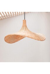 Rotanlamp | Natuurlijke lampenkap SAYAN trechtervormige hanglamp gemaakt van natuurlijke vezels (2 maten)