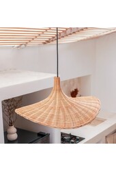 Rotanlamp | Natuurlijke lampenkap SAYAN trechtervormige hanglamp gemaakt van natuurlijke vezels (2 maten)