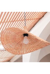 Rotanlamp | Natuurlijke lampenkap SAYAN trechtervormige hanglamp gemaakt van natuurlijke vezels (2 maten)