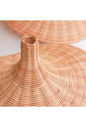 Rotanlamp | Natuurlijke lampenkap SAYAN trechtervormige hanglamp gemaakt van natuurlijke vezels (2 maten)