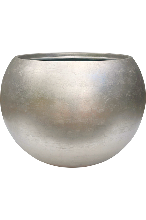 Baq Globe Métallique Feuille d'Argent Mat Champagne Clair (avec bac intérieur)