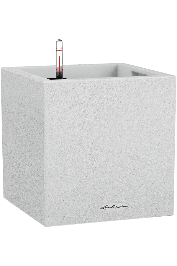 Lechuza Canto Stone 40 Low Set tout inclus Blanc quartz