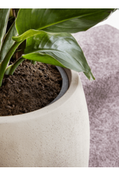 Baq Polystone Coated Plain Balloon Natural (met inzetbak)