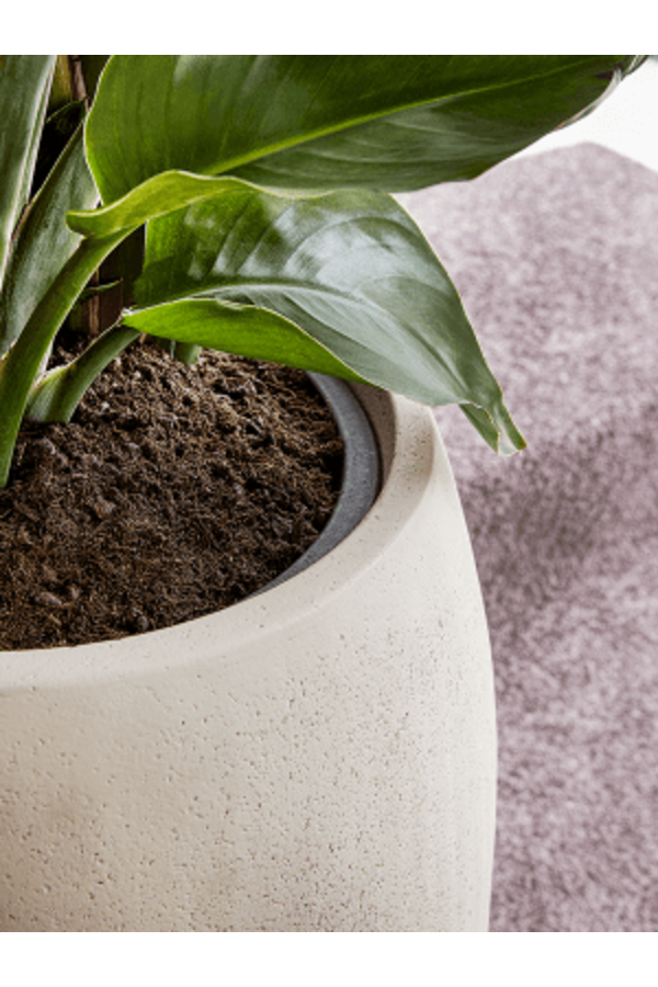 Baq Revêtu de Polystone Ballon Uni Naturel (avec bac intérieur)