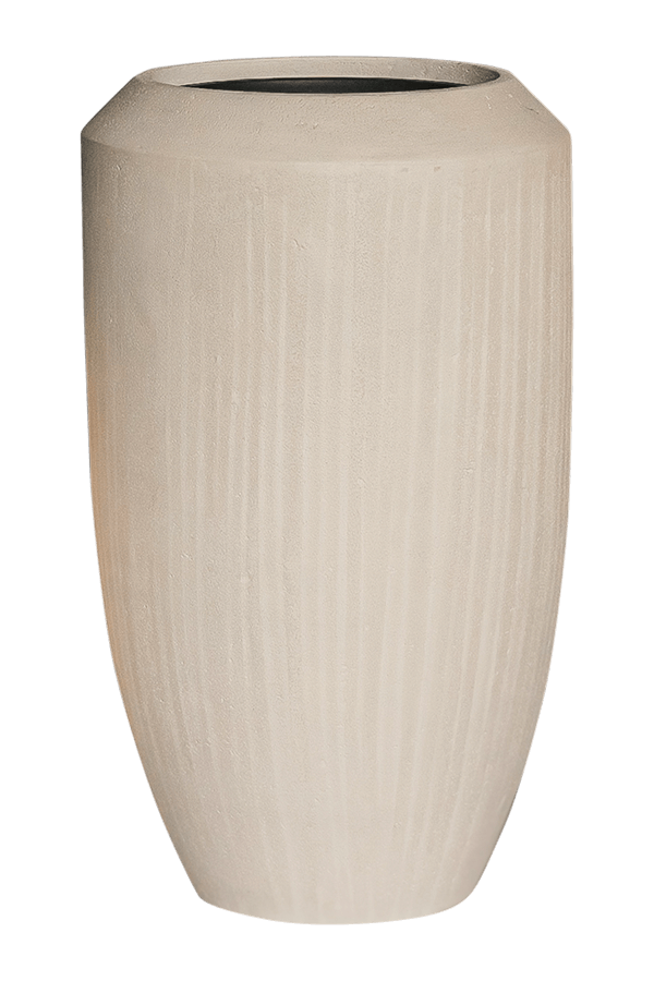 Baq Revêtu de Polystone Coppa Uni Gris Brut (avec bac intérieur)