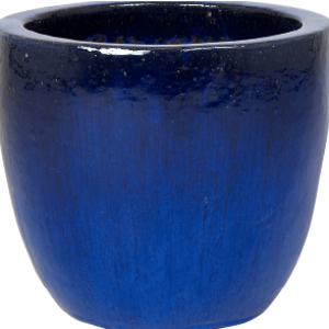 Blauwe bloempot