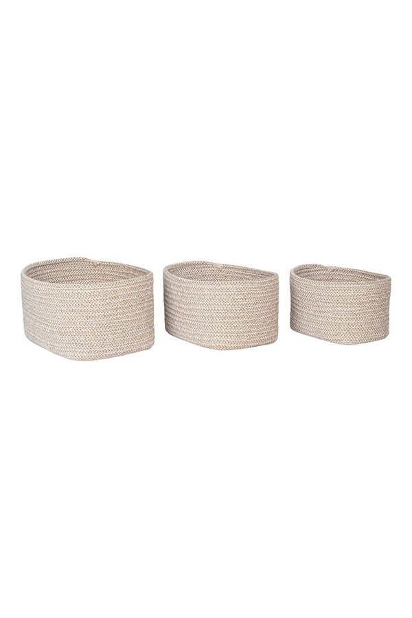 Cadima Basket - Mand, katoen, beige, set van 3
