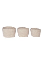 Cadima Basket - Mand, katoen, beige, set van 3