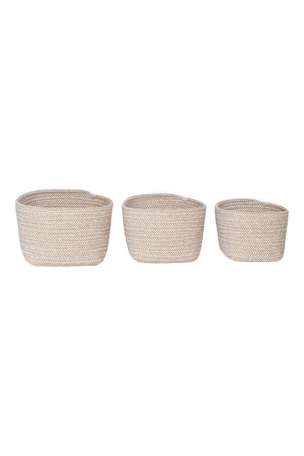 Cadima Basket - Mand, katoen, beige, set van 3