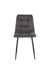 Chaise de salle à manger Middelfart - Microfibre, Acier, Gris - Lot de 2
