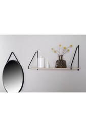 Arnhem Plank - Staal, Hout, Zwart/Natuurlijk - 65x17x27 cm