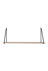Arnhem Plank - Staal, Hout, Zwart/Natuurlijk - 65x17x27 cm
