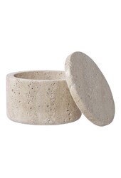 Voorraadpot - Naturel, Travertijn, Ø10x6,5cm