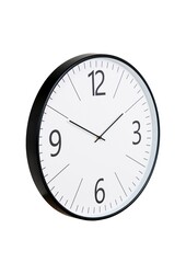 Biel Wandklok - Zwart/Wit, Glas/Kunststof, Ø51 cm