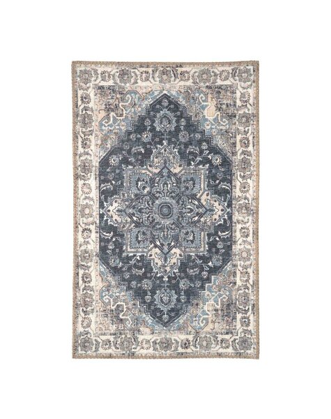 Havana Deurmat - Blauw, Chenille Polyester, 50x80cm