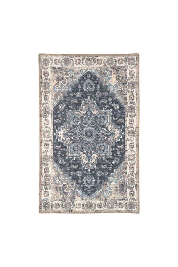 Havana Deurmat - Blauw, Chenille Polyester, 50x80cm