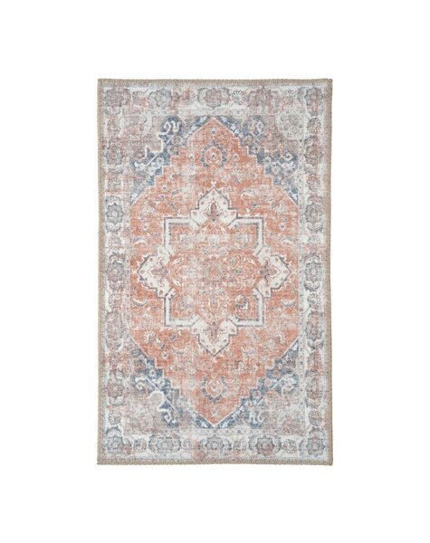 Havana Deurmat - Blauw/Oranje, Chenille Polyester, 50x80cm