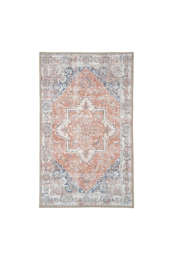 Havana Deurmat - Blauw/Oranje, Chenille Polyester, 50x80cm