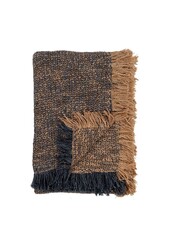 Ely Plaid - Plaid, blauw/geel, Katoen, Polyester, 130x170 cm
