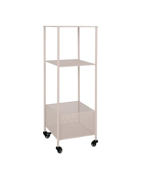 Torres Metalen Kar - Staal, Grijs, 3 planken, 35x35x100 cm
