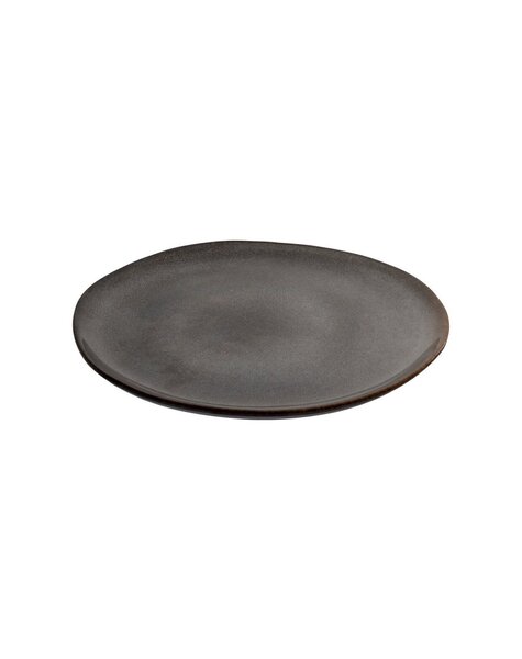 Selma Lunch Plate - Lunchbord, keramiek, grijs/bruin, ø21 cm, set van 4