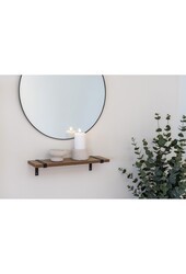 Luxor wandplank - Natuurlijk/zwart, MDF/Ash -fineer/metaal, 50x15x10 cm