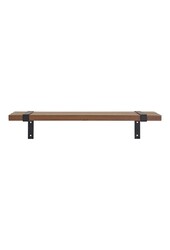 Luxor wandplank - Natuurlijk/zwart, MDF/Ash -fineer/metaal, 50x15x10 cm