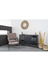 Lima Basket - Mand in zeegras, natuur/bruin/zwart, set van 2