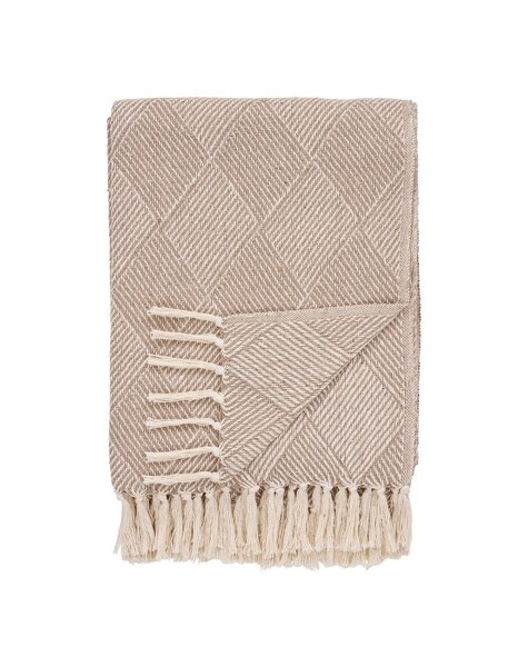 Bursa Plaid - Taupe/Beige, Katoen, Polyester, 130x180 cm