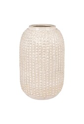 Vaas - Beige, Steengoed, Ø16x25,5 cm