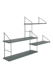 Harlem Plank - Groen, Staal/Paulownia, 99x17,5x62 cm