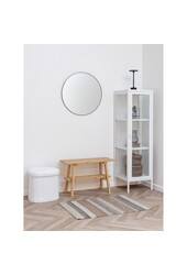 Medford Pouf - Wit, polyester/schuim/multiplex, 36,5x42.5x37,5 cm