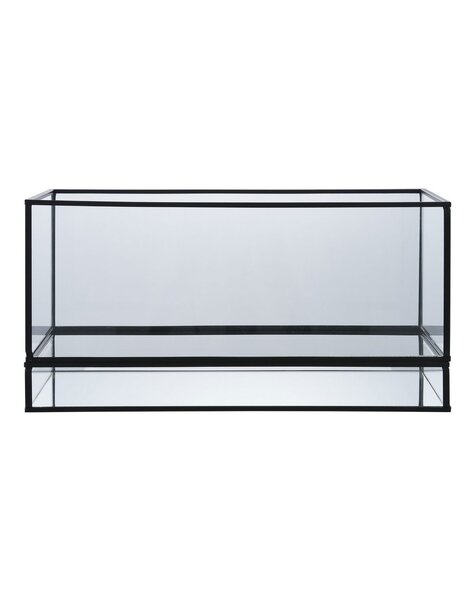 Hurricane Kaarshouder - Zwart, Glas, Metaal, 30x12x15cm