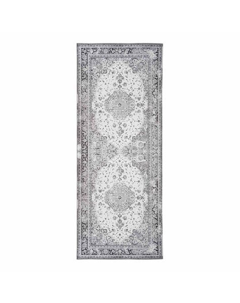 Havana Gangloper - Chenille Polyester, Zwart/Wit - 80x200 cm