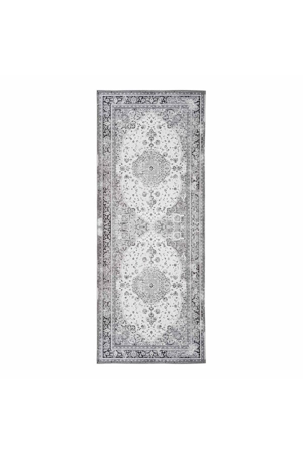 Havana Gangloper - Chenille Polyester, Zwart/Wit - 80x200 cm