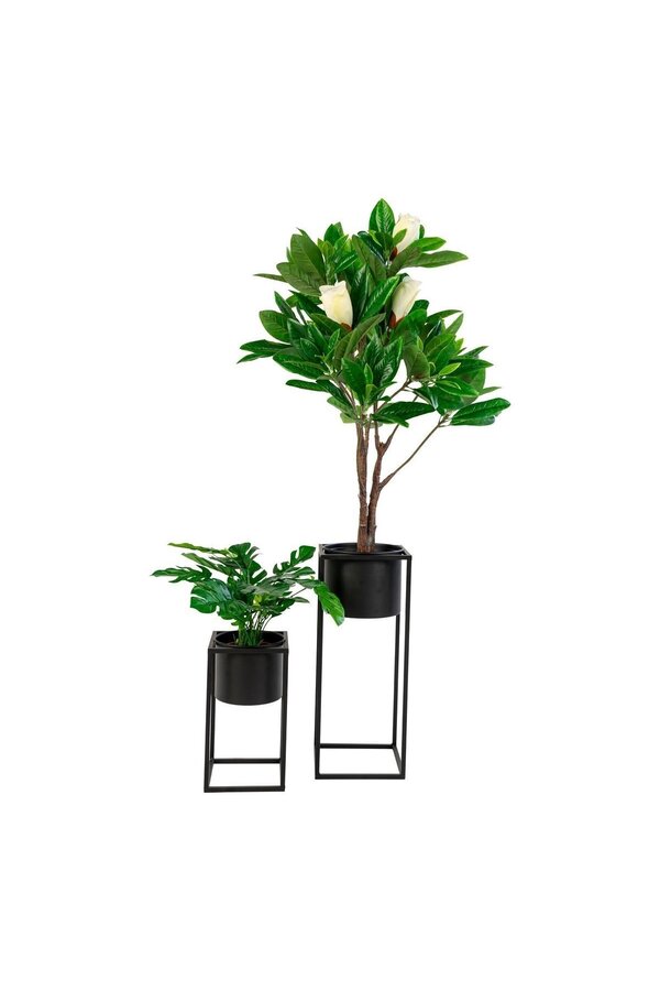 Marla Bloempotten - Zwart, Staal - Set van 2