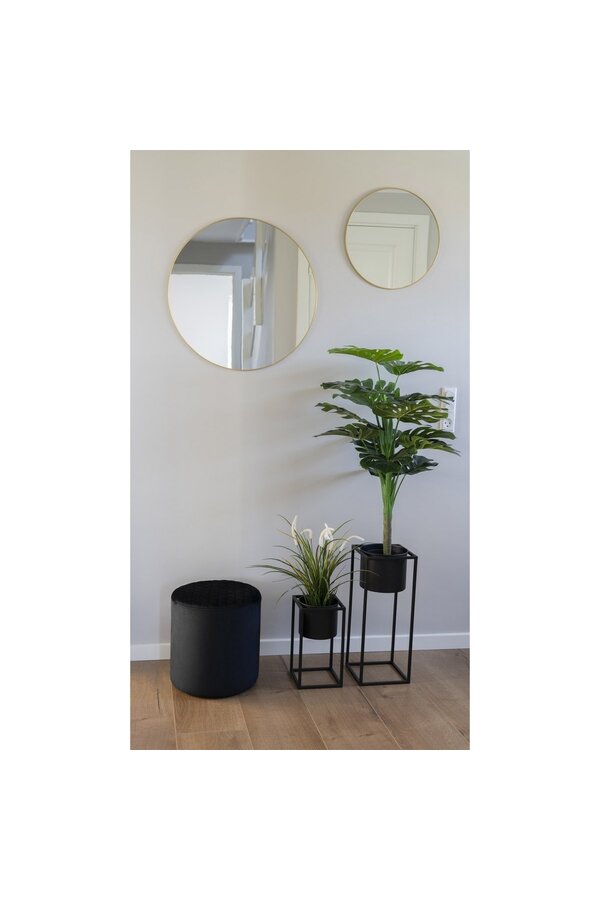 Marla Bloempotten - Zwart, Staal - Set van 2