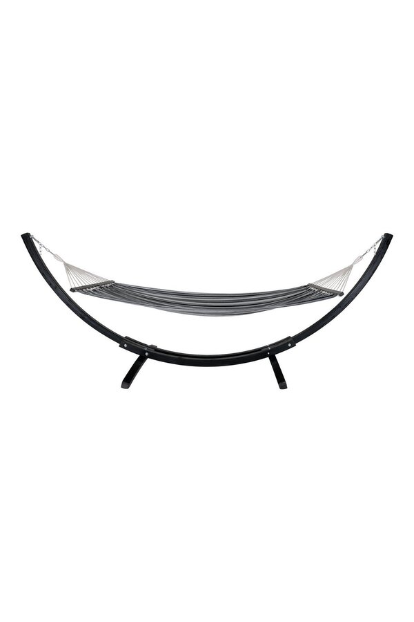 Tripoli Hangmat - Grijs/Zwart, Polyester/Katoen, Lariks, 320x120x120cm