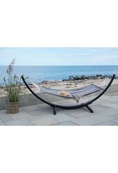 Tripoli Hangmat - Grijs/Zwart, Polyester/Katoen, Lariks, 320x120x120cm