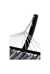 Tripoli Hangmat - Grijs/Zwart, Polyester/Katoen, Lariks, 320x120x120cm