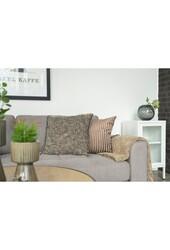Perth Kussen - Kussen, Polyester, Rayon, Katoen, beige/bruin, 45x45 cm