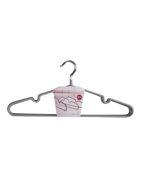 Massa Hangers - Grijs, Metaal, Set van 10
