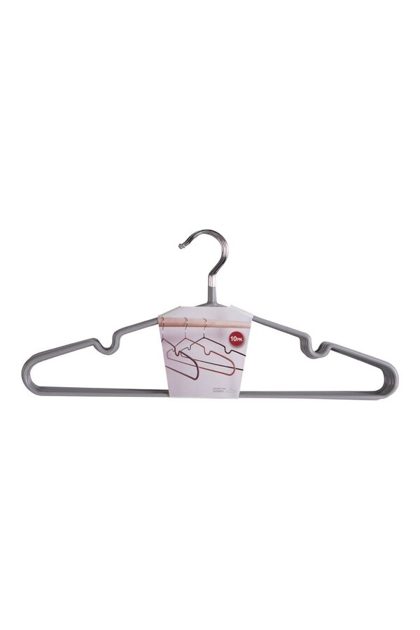Massa Hangers - Grijs, Metaal, Set van 10