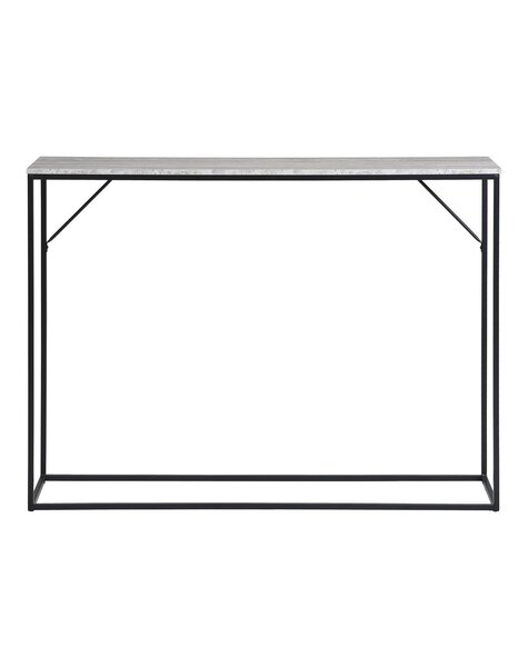 Vita Consoletafel - travertijnlook, zwart, 110x26x80cm