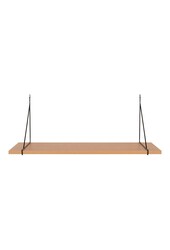 Chiba Wandplank - Wandplank, essenfineer, zwart stalen frame, 80x29 cm